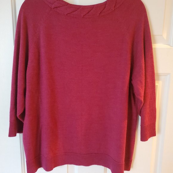 Coldwater Creek Pink Twist Neck Sweater Size 2x - Picture 4 of 7